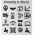 Set of network and community icons vector image