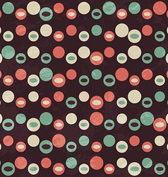 Retro brown circle seamless pattern vector image