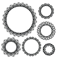 Set of crochet lacy frames vector image