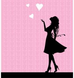 Pink love vector image