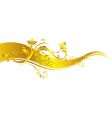 Gold vegetative ornament vector image