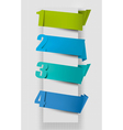 Colorful tags with numbers vector image