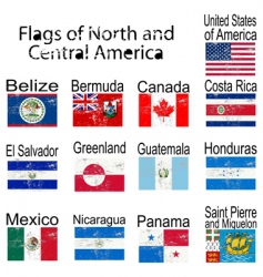 America flags vector image