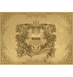 Grunge vintage label vector image