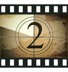 Grunge film countdown vector image