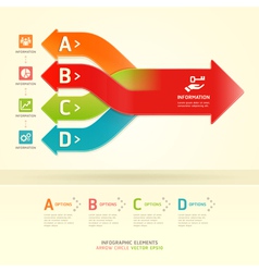Colorful modern arrow circle number options banner vector image