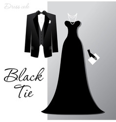 Black tie vector image