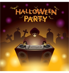 Halloween DJ Party vector image