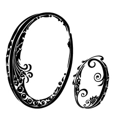 Letter O o vector image