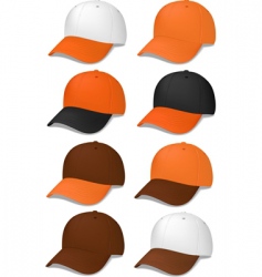 Baseball caps vector image