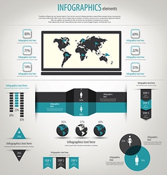 Retro infographics vector image