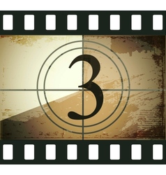 Grunge film countdown vector image