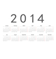 Simple calendar 2014 vector image