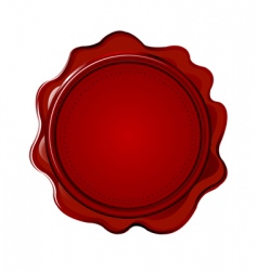 Wax seal with blank field vector image