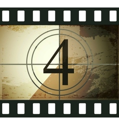 Grunge film countdown vector image