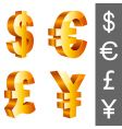 Currency symbols vector image