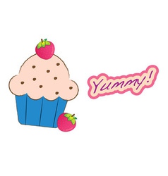 Food doodles vector image