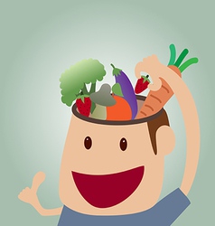 Brains food concept vector image