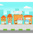 Strip mall vector image