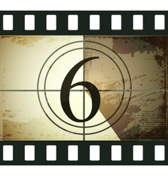 Grunge film countdown vector image