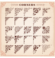 Vintage Design Elements Corners Vintage Design Elements Corners vector image