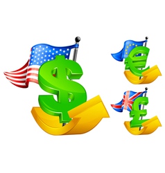 Currency symbols vector image