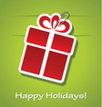 Gift greeting card vector image