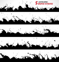 Set of round grunge frames vector image