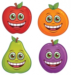Fruit characters vector image