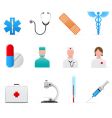 Medical icons set vector image