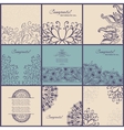 Set of vintage Congrats cards with lace ornament vector image