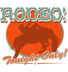 Rodeo tonight only vector image