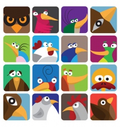 Funny birds vector image