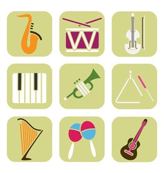 Music icons vector image