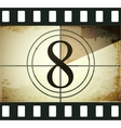 Grunge film countdown vector image