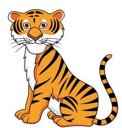 Tiger cartoon vector image