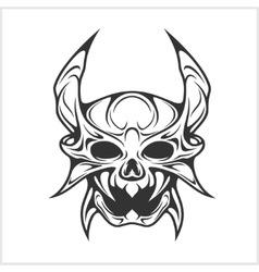 White demon face Royalty Free Vector Image - VectorStock