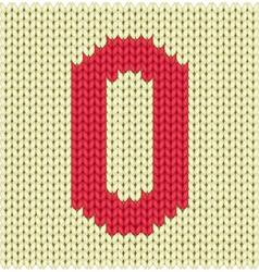 Silhouette of woven number vector image