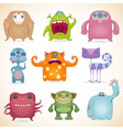 Monsters set2 vector image