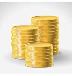 Golden coins - abstract finance concept vector image