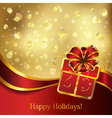 Gift greeting card vector image