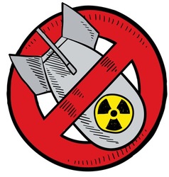 Doodle bomb no nuke Doodle bomb no nuke vector image