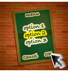Brickwall chalkboard vector image