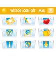 Set internet mail icons vector image