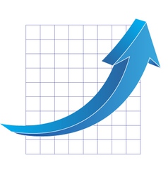 Business graph with arrow vector image