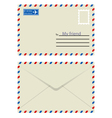 White envelope with stamp vector image