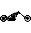 Chopper motorbike silhouette vector image