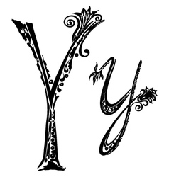 Letter Y y vector image