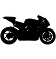 Sports motorbike silhouette vector image