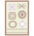 Pattern for currency certificate or diplom vector image
